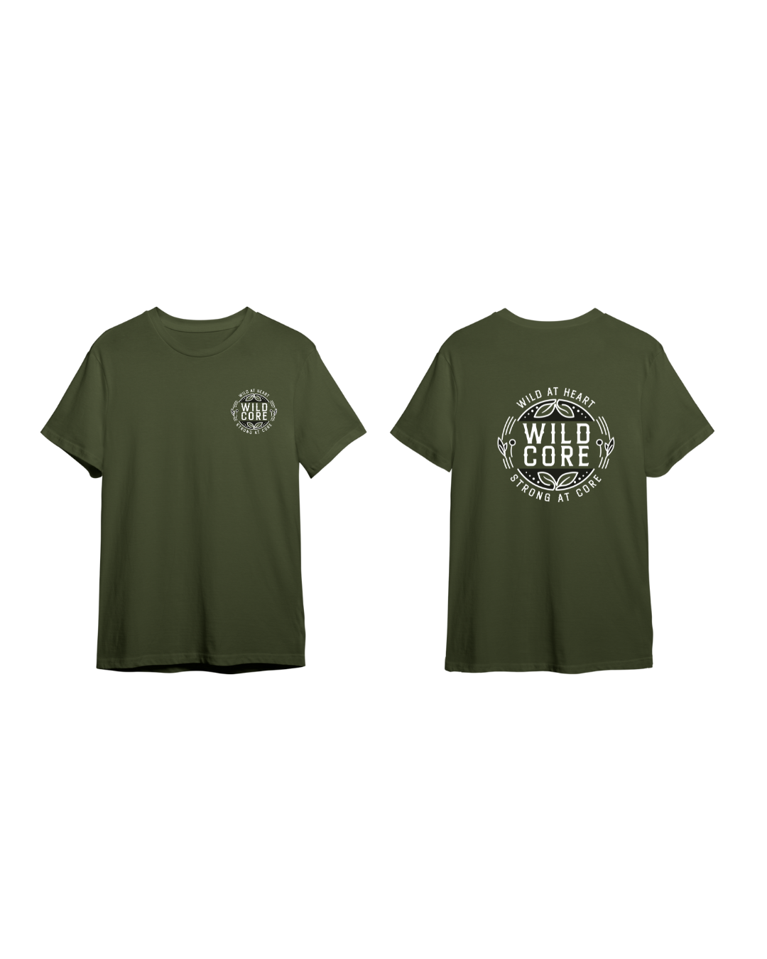 Wild Core - 100% Organic cotton T-Shirt Olive Green