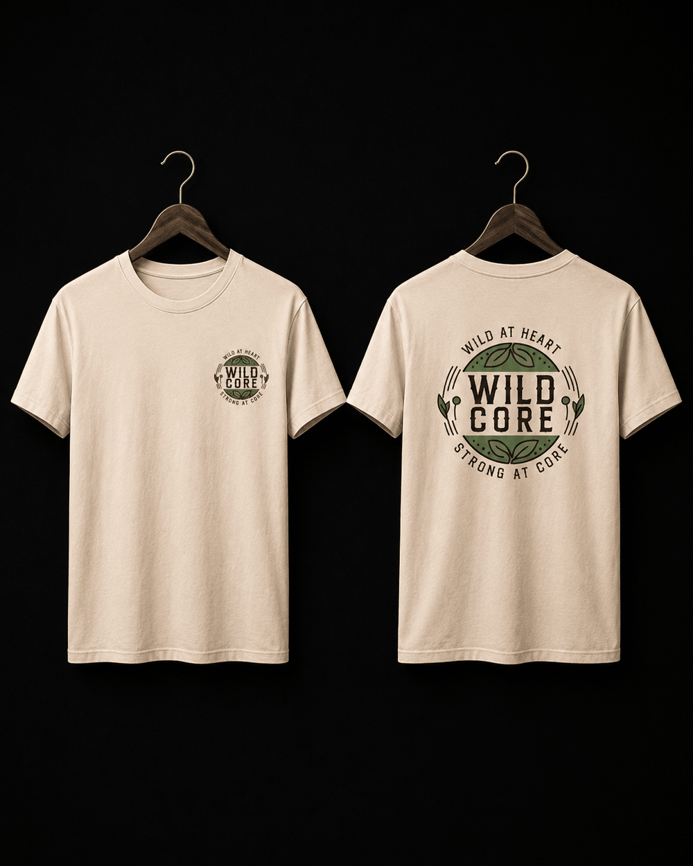 Wild Core - 100% Organic cotton T-Shirt Beige/Sand - Wild Core