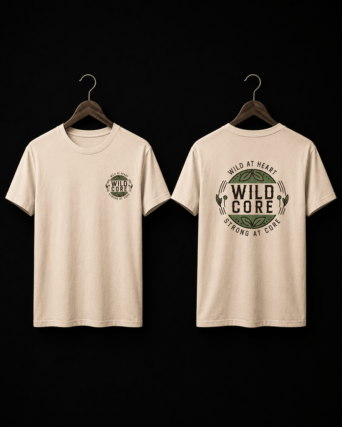 Wild Core - 100% Organic cotton T-Shirt Beige/Sand - Wild Core