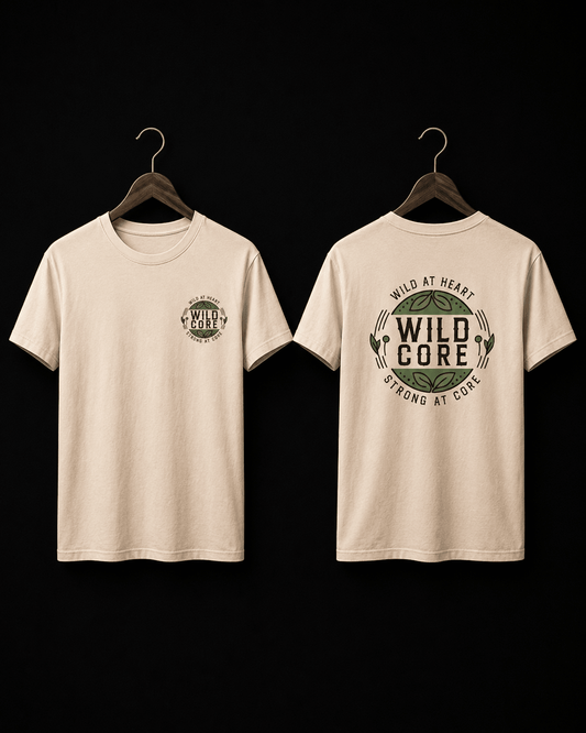 Wild Core - 100% Organic cotton T-Shirt Beige/Sand - Wild Core