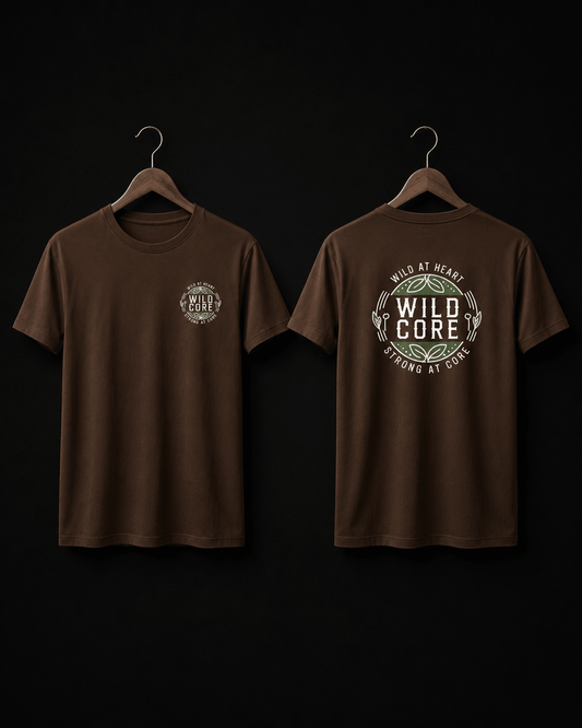 Wild Core - 100% Organic cotton T-Shirt Brown - Wild Core