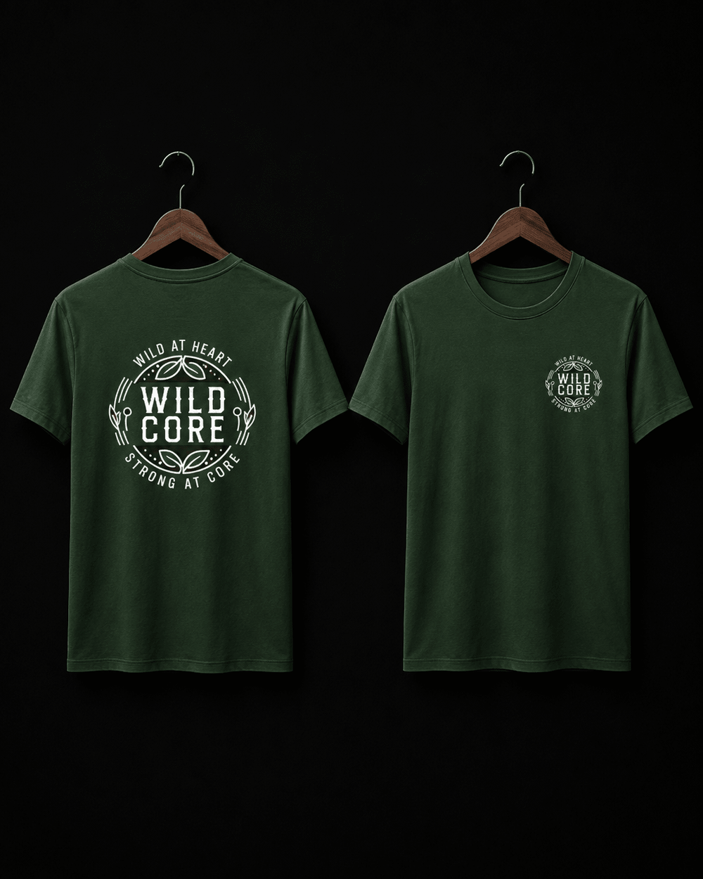 Wild Core - 100% Organic cotton T-Shirt Forest Green - Wild Core