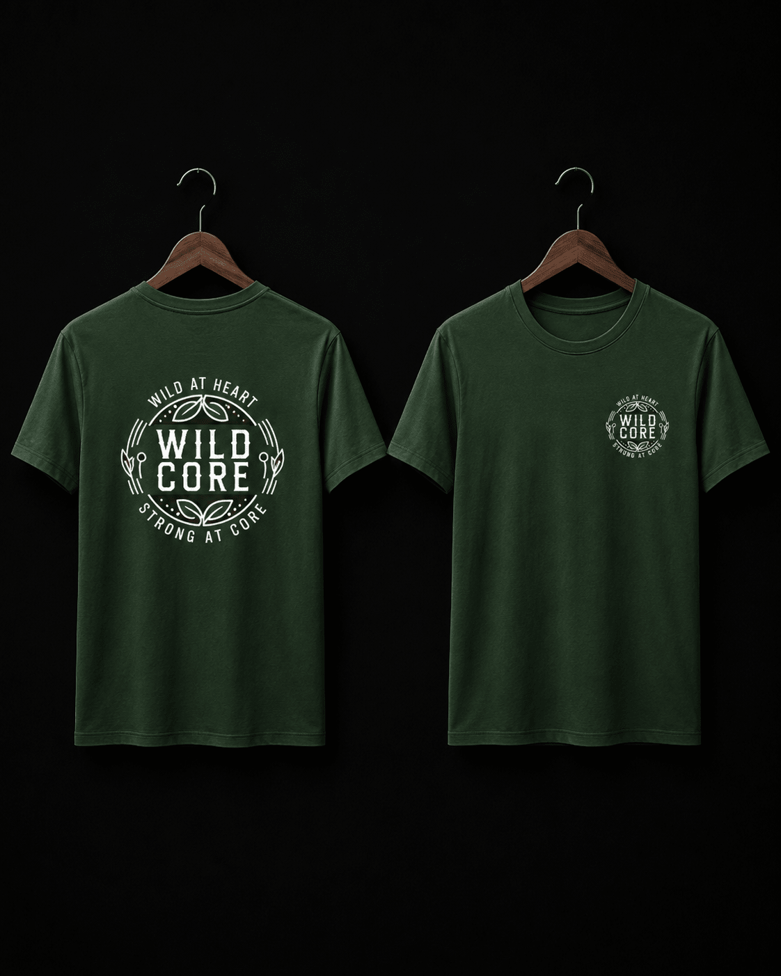 Wild Core - 100% Organic cotton T-Shirt Forest Green - Wild Core