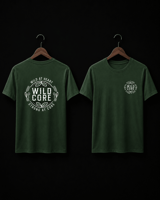 Wild Core - 100% Organic cotton T-Shirt Forest Green - Wild Core